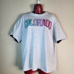 Vintage 1991 90s L.A. Sportswear COLORADO Single Stitch Short Sleeve T-Shirt, XL